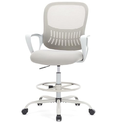 DUMOS Ergonomic Tall Drafting Chair, High Office Chair for Standing Desk