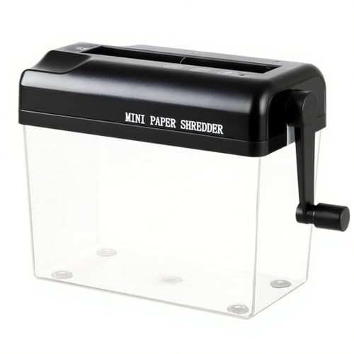 Manual Hand Shredder Mini Portable Shredder for A6 Sheets Hand Crank Paper Shredder for Office School Home Invoices Small Notes Letters Folded A4 Portrait