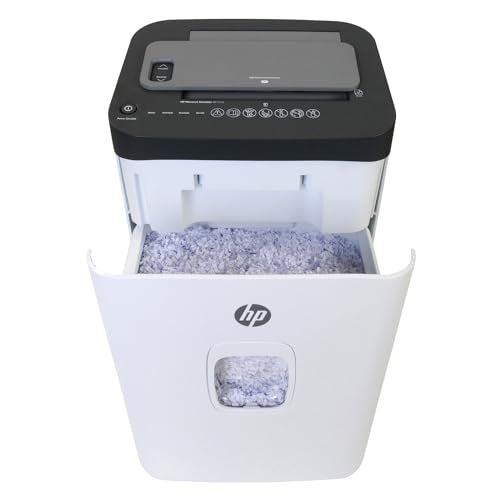 HP - Micro Cut Paper Shredder, 12-Sheet Manual, 150-Sheet Auto Feed | Micro Cut High Security Shredding, Auto Feed And Manual Capacity, Continuous Performance, Large Capacity, Rolling Casters - size: 150 Sheet