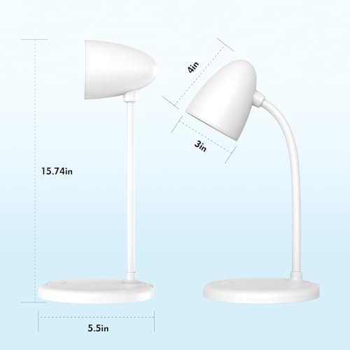 New LED Desk Lamp for Home Office,3 Colors Dimmable Table Lamp - color: L50-White