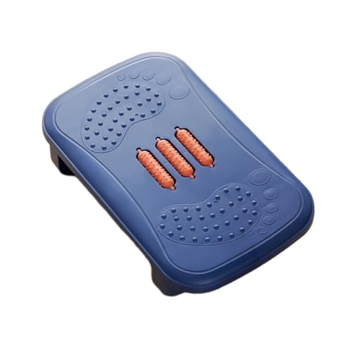 Office Desk Footrest Rocking Foot Stool Ergonomic Support Massage Rollers Solid PP Material Suitable for Working Adults Kids Home, Blue - color: Blue