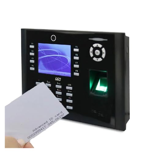 Time Clock for Small Businesses, Fingerprint Time Attendance Terminal 3.5 Inch Screen ID Card Finger Prints Time Clock Machine for Offices, Factories, Hotels, Schools and More(ID Function) - size: ID function