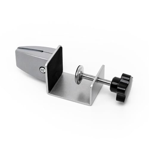 Sneeze Guard Clamp for 1/8"" to 1"" Thick Panel, Adjustable Desk Partition Clip, Aluminum Desktop Divider Clips, Easy to Install Desk Privacy Panel Clips, 4 Pack, GIY-9GM-QVV157 - color: Silver