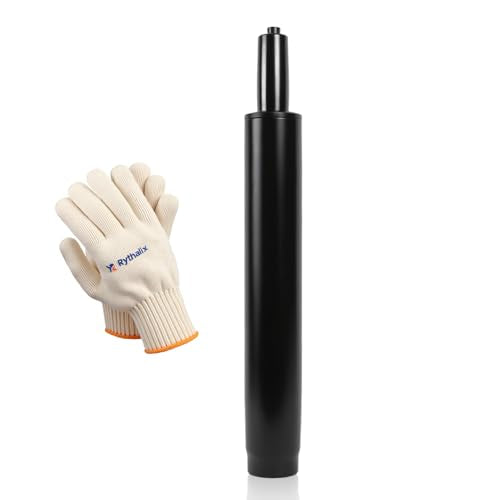 14-22 Inches Extra Long Office Chair Cylinder, TOP-Activated - color: Matte Black, size: 8‘’ Height Range