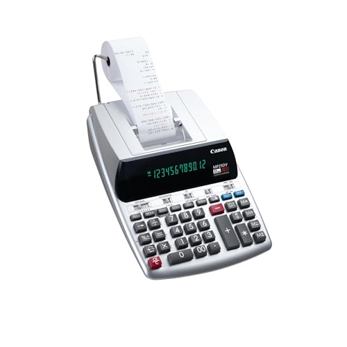 Canon Office Products 2202C001 Canon MP25DV-3 Desktop Printing Calculator with Currency Conversion, Clock & Calendar