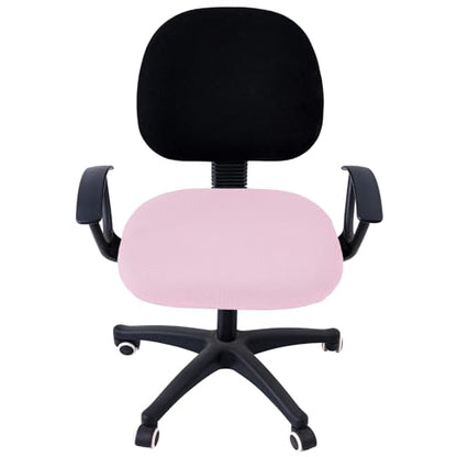 Smiry Ergonomic Office Chair Armrest Pads Pink, Set of 2 Stretch Jacquard Office Computer Chair Seat Covers Pink