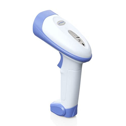 AMBIR BR200 Wireless/USB Barcode Scanner: Supports-1D,2D,PDF417, & QR barcodes. OS: Win, Mac, Linux, Android-White/Blue - color: White
