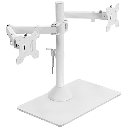 VIVO Dual Monitor Desk Stand for 13 to 32 inch Screens, STAND-V002FGW - color: White, size: 13" to 32" Screens