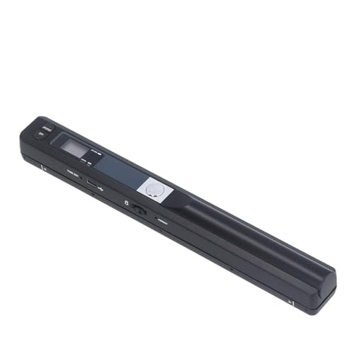 Asixxsix Portable Document Scanner, Handheld Color Photo Scanner for A4 Documents, Business Card, Books, Receipt in 300/600/900Dpi JPG PDF Format Hand Scanner, USB Transfer, No Driver (Black) - color: Black