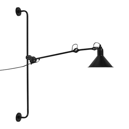 Industrial Swing Arm Wall Lamp Plug-in Wall Lights with On/Off Cord Matte Black Metal Industrial Reading Light Fixture Wall Mounted for Bedside Bedroom Living Room Adjustable Lampshade 360degree