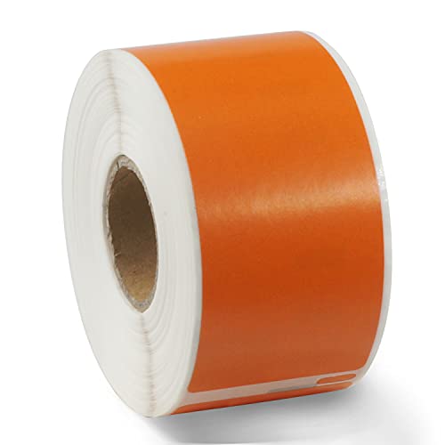 BETCKEY Colored Labels Compatible with Dymo 30321 (1-4/10" x 3-1/2") Large Address Labels, Compatible for Dymo LabelWriter Thermal 450, 4XL & Zebra Desktop Printers [1 Roll, 260 Labels, Orange] - color: Orange, size: 30321 [1-4/10" x 3-1/2"]