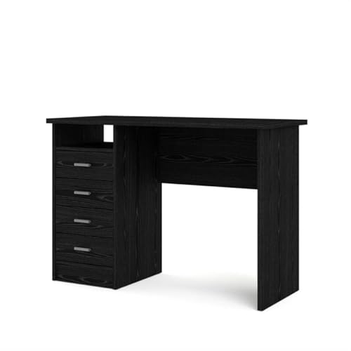 Tvilum Desk with 4 Drawers, Black Woodgrain