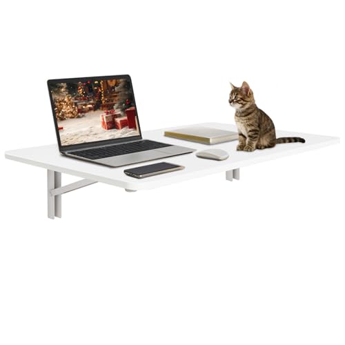 Wall Mounted Folding Table, 31.5" x 19.7", White - color: White, size: 31.5"W*19.7"D