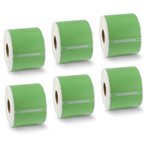BETCKEY - Replace for DYMO 30256 (2-5/16" x 4") Labels, [6 Roll/Green] - color: Green, size: 30256 [2-5/16" x 4"]