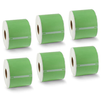 BETCKEY - Replace for DYMO 30256 (2-5/16" x 4") Labels, [6 Roll/Green] - color: Green, size: 30256 [2-5/16" x 4"]