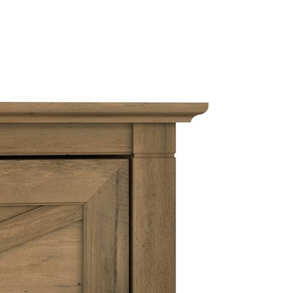 Bush Home Key West 2 Drawer Lateral File Cabinet in Reclaimed Pine, Document Storage for Home Office, Accent Chest with Drawers - color: Reclaimed Pine