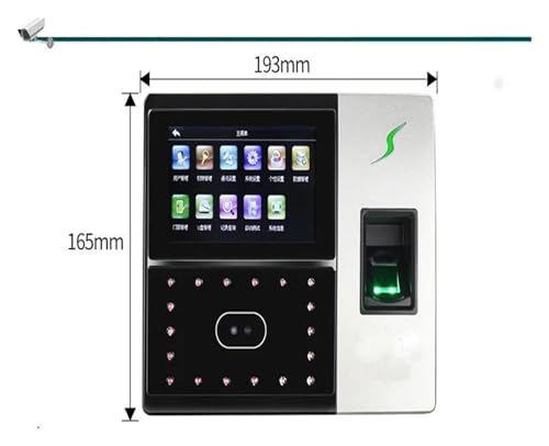 Biometric Fingerprint Time Clock Punch Machine for Small Businesses, Face Recognition Time Attendance Door Access Control System for Small Businesses,Black-Basic - size: Basic
