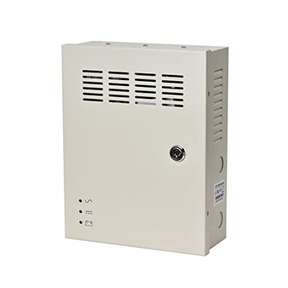 EVERSECU 18 Channel 12V 10Amp DC Metal Boxed Cabinet Regulated UPS Power Supply Unit with Backup Battery Link for Burglar Alarms CCTV Cameras PTZ Access Control (Battery Not Included) - size: UPS 18CH 10A