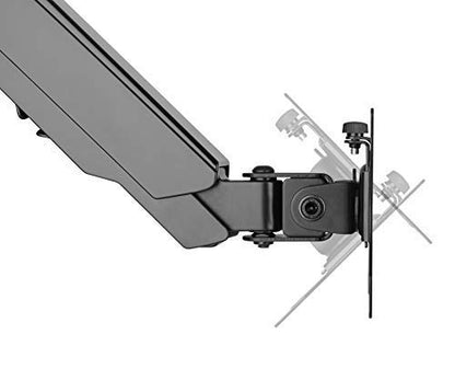 TechOrbits Triple/Double/Single Monitor Mount Stand - Computer Screen Desk Gas Spring Arm (Dual Monitor - Black)
