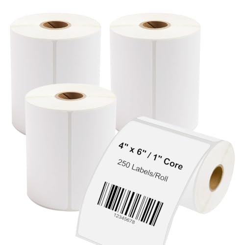 Desktop Thermal Transfer Labels, 4 x 6 in, 4 Rolls - size: 4"x6"
