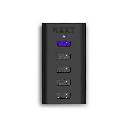 NZXT Internal USB Hub 3 - Expands 4 USB 2.0 Ports - Sleek Multifunctional Design - SATA Power Connection - Plug and Play
