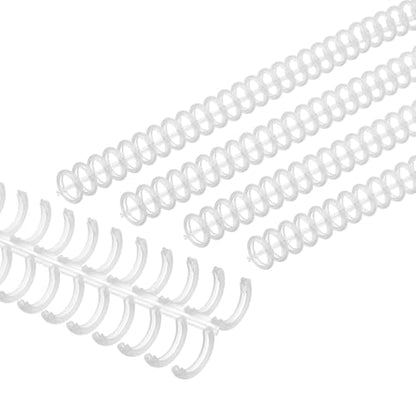 PATIKIL 12mm(1/2") Plastic Spiral Binding Coils, 30 Pcs Binding Spirals 85 Sheet Capacity Binding Spirals for Binding Paper Sheets, Clear - color: Clear, size: 12mm(1/2")
