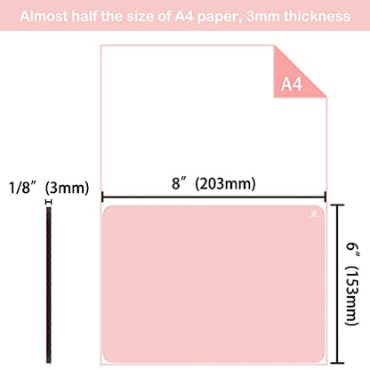 Audimi Small Mouse Pad 6 x 8 Inch, Mini Mouse Pad Thick for Laptop Wireless Mouse Home Office Travel, Portable & Washable (Pink) - color: Pink