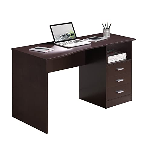 Techni Mobili 51 Inch Classic Computer Desk w/Drawers & Storage, Wenge - color: Wenge