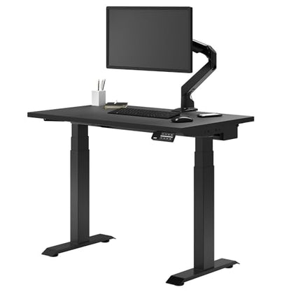 Desky Dual Mini Sit Stand Desk Black 32x20in with Grommets Matte Black - color: Black / Matte Black, size: 32 x 20 inches with Grommets