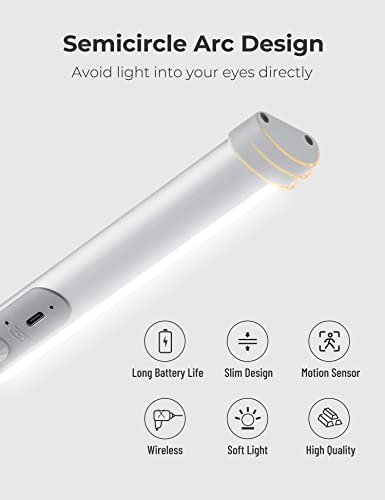 Joyzy 2 Pack Automatic Motion Sensor Closet Lighting with Eye-Protection Design Closet Lights, LED Wireless Pantry Light, Rechargeable Wardrobe Lamp Cabinet Light(100 Lumen, 6000k 80+CRI) - size: 2pack