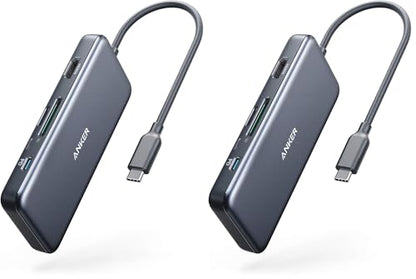 Anker USB C Hub (7-in-1), with 4K HDMI, 85W Power Delivery, USB-C and 2 USB-A 5Gbps Data Ports, microSD and SD Card Reader, for MacBook Air, MacBook Pro, XPS, and More (Pack of 2) - style: Hub