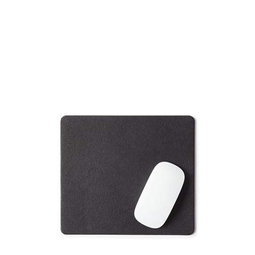 Leatherology Modern Mouse Pad - Full Grain Leather - 8" H x 9" W - Black - color: Premium Black