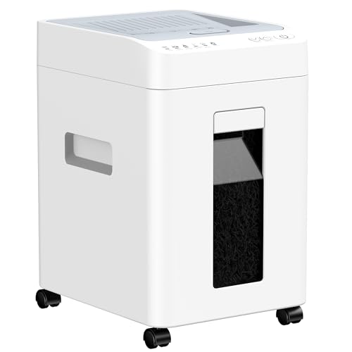 Locksworth 110-Sheet Micro Cut Shredder for Home Office, 6.9 Gallons Bin P-4 High Security Paper Shredder for Credit Card, Staple, Clip, Heavy Duty Commercial Shredders with Casters - size: 110-sheet