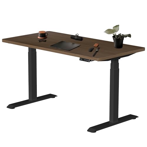 Fromann Dual Motor Electric Standing Desk Frame 3 Tier Legs Height Adjustable Handset with USB A+ C Ports Sit Stand up Desk Base for Home and Office (Black) - color: Black