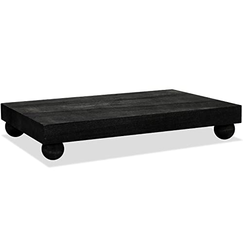 Amyhill Wood Pedestal Stand Riser Decor,Classic,Black,9 X 6 Inch - color: Black, size: 9 x 6 Inch