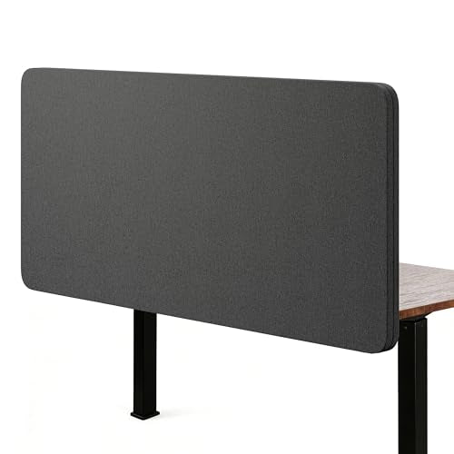 Desk Privacy Panel Sound Absorbing & Proof Desk Divider for Office - color: Dark Gray, size: 60*24 IN