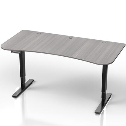 VIVO Dark Gray 63 x 32 in Standing Desk, DESK-KIT-2EBG - color: Dark Gray Top / Black Frame, size: 63 x 32 inch