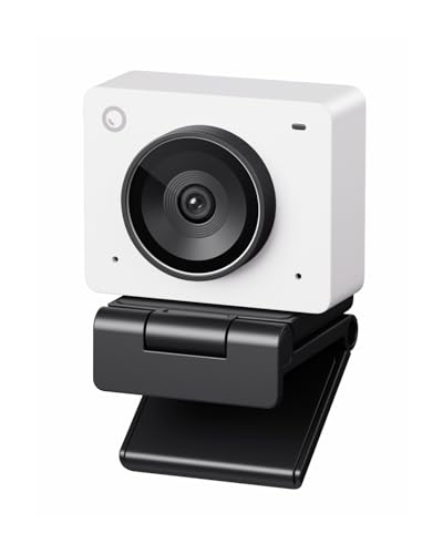 OBSBOT Meet 2-4K Webcam for PC with 1/2" Sensor, AI Framing & Autofocus | Beauty Mode, Lightweight, Gesture Control, HDR, Dual Microphone, 60 FPS, Web Cam for Streaming, Meeting, Gaming.(Cloud White) - color: Meet 2 White