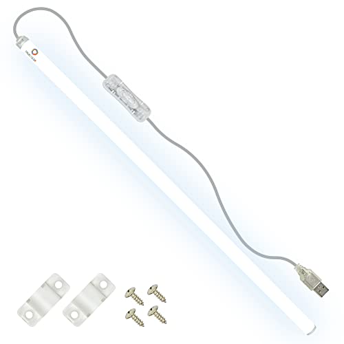 TrueColor USB LED Under Cabinet Light Bar, Frosted Cover, 24 in, Daylight - color: Daylight, size: 24 inches
