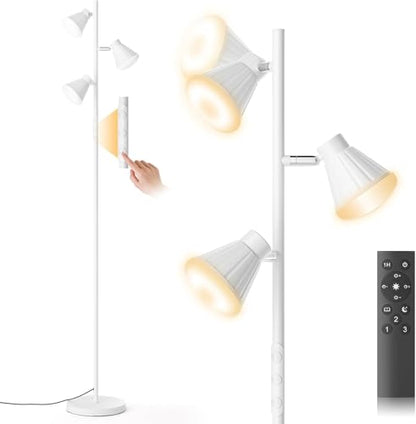 SIBRILLE 36W LED Tree Floor Lamp with Remote for Living Room Bedroom - color: White
