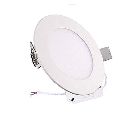 Dimmable 9W 5 inch Ultra-Thin Round LED Panel Light Ceiling, 800lm, 70W Incandescent Equivalent, 3000K Warm White, LED Recessed Lighting for Home, Office, Commercial Lighting - color: Warm White(3000K), size: 9W