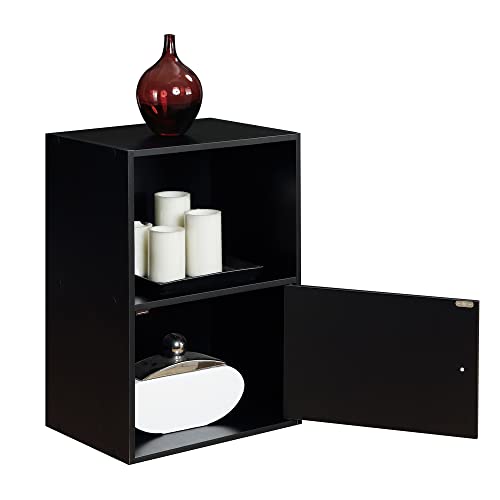 Convenience Concepts 151186 1-Door X-Tra Storage Cabinet, Black - color: Black