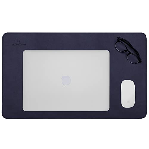 Gallaway Leather Desk Mat - Office Writing Desk Pad, Medium 24" x 14" Navy Blue, Gift Ready Elegant Computer Desk Cover Protector - color: Navy Blue, size: Medium