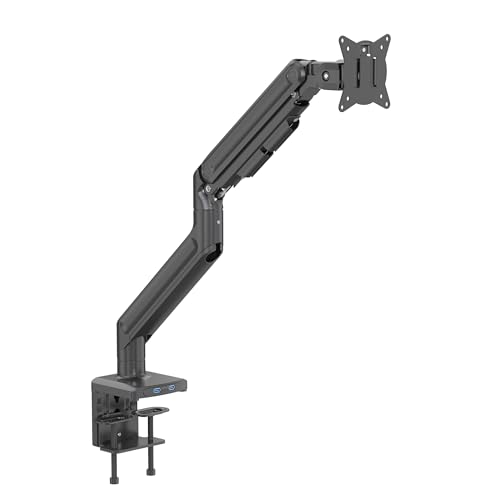 Redragon GMK916 Ultrawide Monitor Mount with USB - Gas Spring Adjustable Arms with VESA 75/100mm, 15-49 Inch Screen Compatibility, C Clamp & Grommet Base, Cable Management, 44lbs Load Capacity - size: Up to 49" Sceens