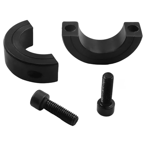 2 Pcs Office Chair Sinking Fix Kit, Black | Heavy Duty Steel Cylinder Clamp Stop, Repair Tools to Adjust Height Without Replacing Gas Lift, No Tools Needed
