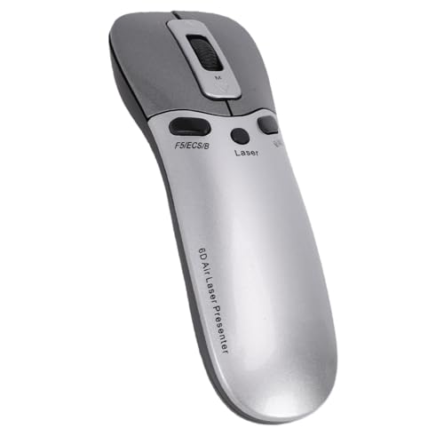 XUMIUZIY 2.4G Wireless Presentation Clicker, Gyroscope Technology Remote Control Mouse Pointer Page Turning, 15M Range, 8 Keys with Ergonomic Design, for PPT Presentation Remote