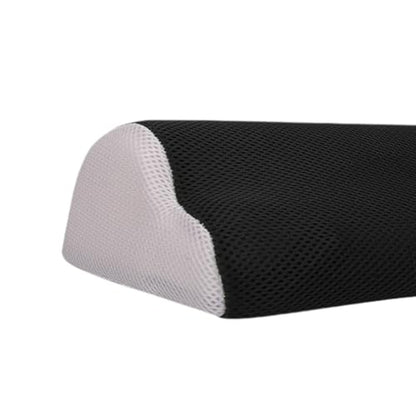 Under Desk Footrest Ergonomic Leg Rest Cushion - Portable Office & Travel Foot Stool- Black - color: Black
