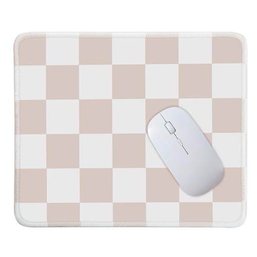 Mouse Pad for Desk with Stitched Edge, Premium Cute Washable Mouse Pads. Computer Mousepad with Non-Slip Rubber Base, Mousepads for Laptop, 9.25x7.75x0.12 inch (Classic Checker) - color: Classic Checker