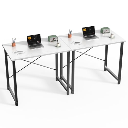 Sweetcrispy 32-Inch Small Computer Desk for Bedroom, White, 2 Pack - color: White, size: 32"-2 Pack
