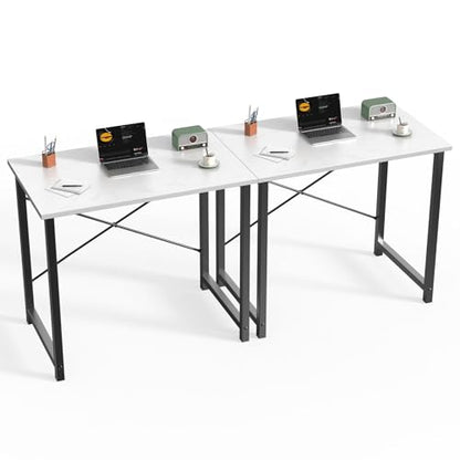 Sweetcrispy 32-Inch Small Computer Desk for Bedroom, White, 2 Pack - color: White, size: 32"-2 Pack